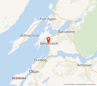 Map of Benderloch, ScotlandScotland