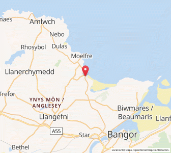Map of Benllech, WalesWales