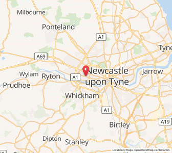Map of Benwell, EnglandEngland