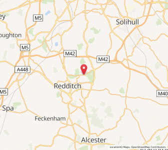Map of Beoley, EnglandEngland