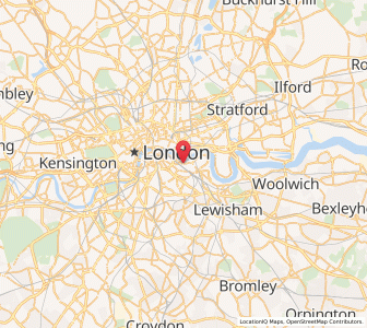 Map of Bermondsey, EnglandEngland