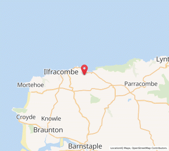 Map of Berrynarbor, EnglandEngland