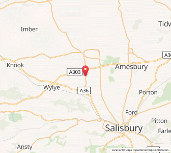 Map of Berwick Saint James, EnglandEngland