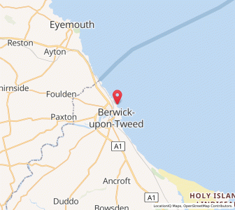 Map of Berwick-upon-Tweed, EnglandEngland