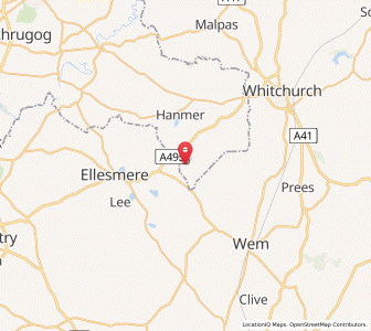 Map of Bettisfield, WalesWales