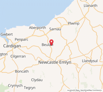 Map of Bettws-Evan, WalesWales