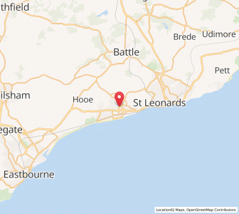 Map of Bexhill-on-Sea, EnglandEngland