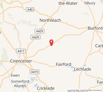 Map of Bibury, EnglandEngland