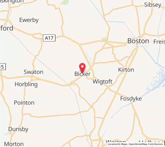 Map of Bicker, EnglandEngland