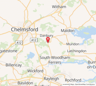 Map of Bicknacre, EnglandEngland