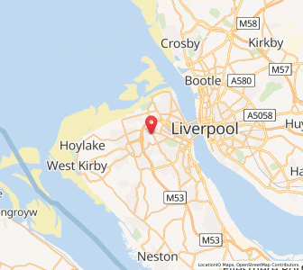 Map of Bidston, EnglandEngland