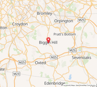 Map of Biggin Hill, EnglandEngland