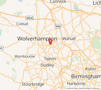 Map of Bilston, EnglandEngland