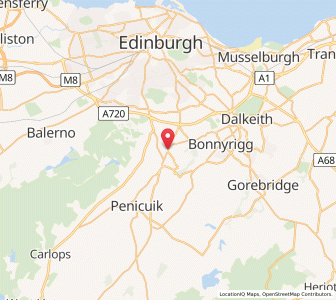 Map of Bilston, ScotlandScotland