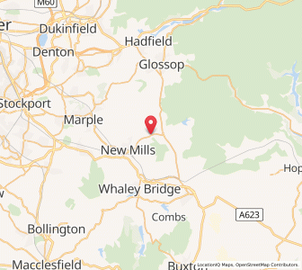 Map of Birch Vale, EnglandEngland