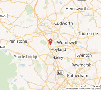 Map of Birdwell, EnglandEngland