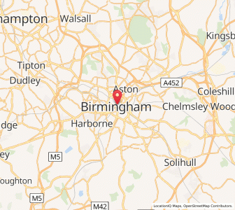Map of Birmingham, EnglandEngland