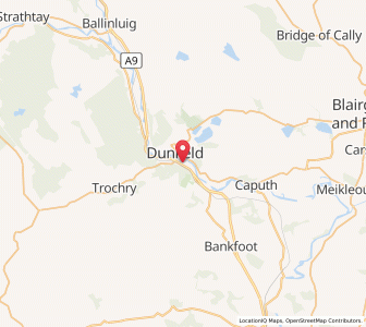 Map of Birnam, ScotlandScotland