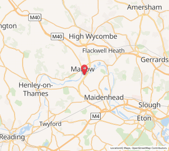 Map of Bisham Abbey, EnglandEngland