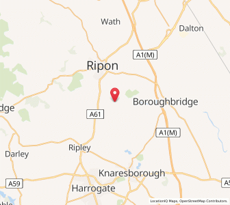 Map of Bishop Monkton, EnglandEngland