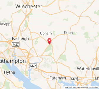 Map of Bishops Waltham, EnglandEngland