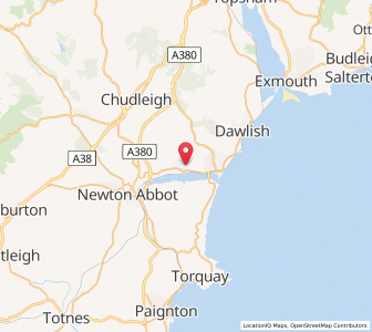 Map of Bishopsteignton, EnglandEngland
