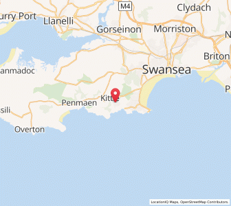 Map of Bishopston, WalesWales