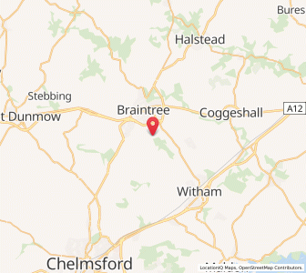 Map of Black Notley, EnglandEngland