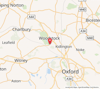Map of Bladon, EnglandEngland