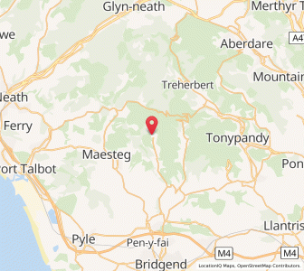 Map of Blaengawr, WalesWales