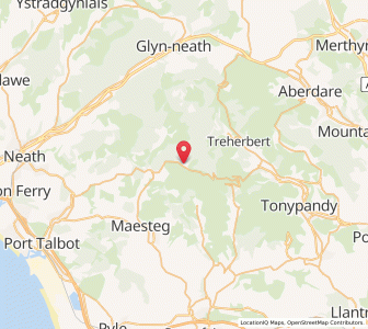 Map of Blaengwynfi, WalesWales