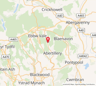 Map of Blaina, WalesWales