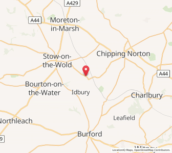 Map of Bledington, EnglandEngland