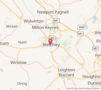 Map of Bletchley, EnglandEngland