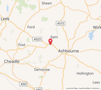Map of Blore, EnglandEngland