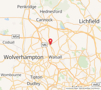 Map of Bloxwich, EnglandEngland