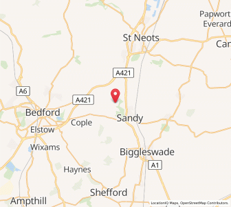 Map of Blunham, EnglandEngland