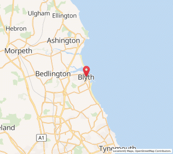 Map of Blyth, EnglandEngland