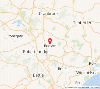 Map of Bodiam, EnglandEngland