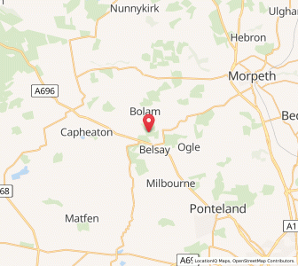 Map of Bolam, EnglandEngland