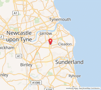 Map of Boldon Colliery, EnglandEngland