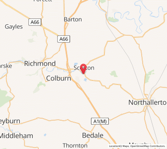 Map of Bolton upon Swale, EnglandEngland