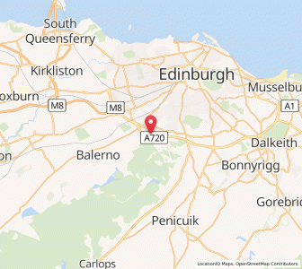 Map of Bonaly, ScotlandScotland