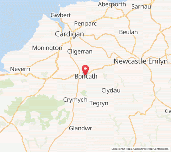 Map of Boncath, WalesWales