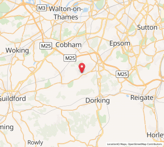 Map of Bookham, EnglandEngland