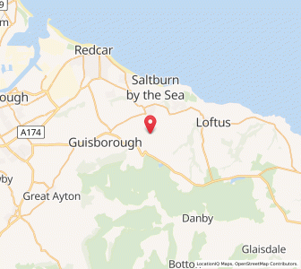 Map of Boosbeck, EnglandEngland