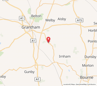 Map of Boothby Pagnell, EnglandEngland