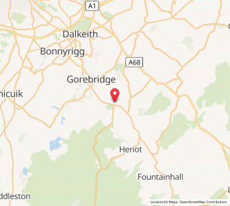 Map of Borthwick, ScotlandScotland