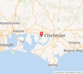 Map of Bosham, EnglandEngland