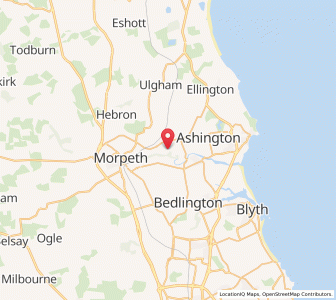 Map of Bothal, EnglandEngland